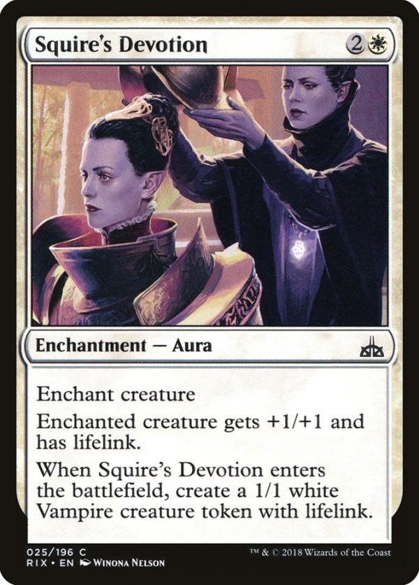 Squire s Devotion [Rivals of Ixalan] Online