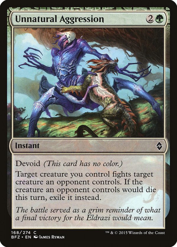 Unnatural Aggression [Battle for Zendikar] on Sale