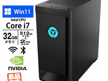 デスクトップPC Lenovo ゲーミングパソコン Legion T560i Core i7-11700F メモリ32GB SSD512GB+HDD2TB 無線 RTX3070 LHR Win11 メーカー再生品 on Sale