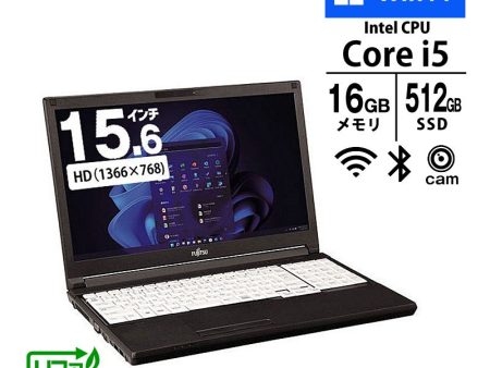 ノートパソコン 富士通 15.6型 LIFEBOOK A5513 N FMVA0D001 Core i5-1345U メモリ16GB SSD512GB 無線LAN Webカメラ 11Pro リファビッシュ PC For Cheap